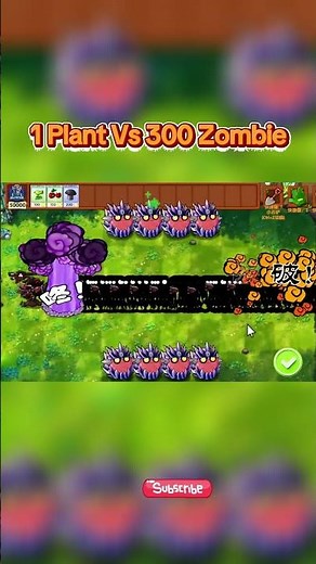 1 Plant Vs 300 Zombie 10 #plantsvszombie3.2