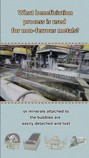 What beneficiation process is used for non-ferrous metals?