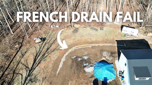 A major design oversight turns this new French drain into a backyard moat