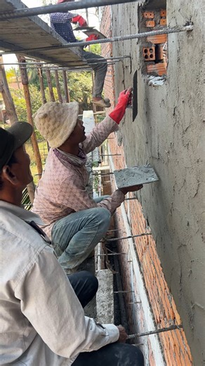 Brick wall making techniques using simple construction tools | Creative Handmades Ideas Diy