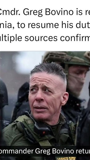 Border Patrol Cmdr. Greg Bovino is returning to El Centro, California