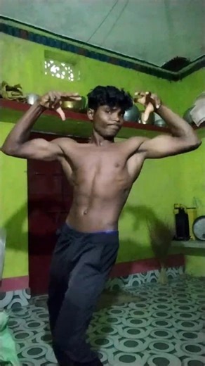 front pose and biceps flex at home workout physics #trend #viral #fitness #shorts