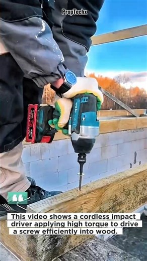 Cordless Impact Driver Drives Structural Screws Fast #Tools #Construction #DIY