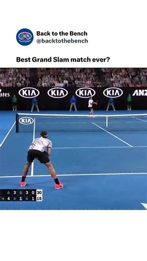 Back to the Bench on Instagram: "The 2017 Australian Open final between Roger Federer and Rafael Nadal is widely regarded as one of the greatest Grand Slam finals ever played. Two legends, both returning from injury, meeting on the biggest stage after years of dominance by others — and somehow producing a classic. Federer won in five sets, taking the match 6–4, 3–6, 6–1, 3–6, 6–3, highlighted by his fearless backhand play and constant attacking mindset. Nadal brought his trademark intensity, phy