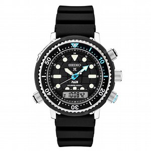 Seiko Prospex PADI Solar Analog-Digital Dive Watch with Depth Meter, Water Temp and Dive Log Functions #SNJ035