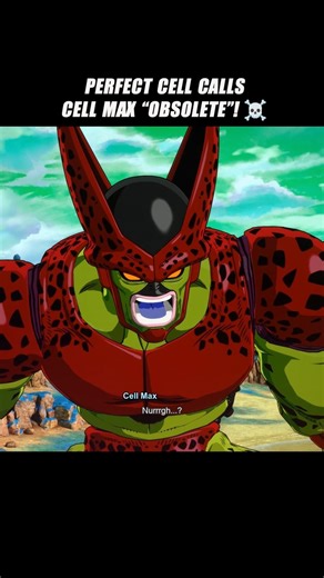 Perfect Cell calls Cell Max "OBSOLETE"! 🥶 #crashout #cellmax #sparkingzero #dragonballz #dbz