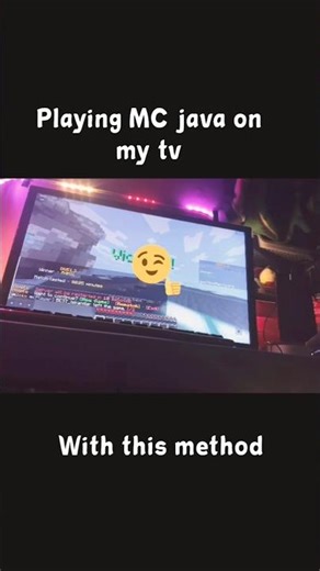 Amazing Short playing MC java mojo launcher on my tv #edit