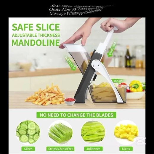 Safe Slicer Vegetable Cutter/Slicer Makes Work Fast And Easy