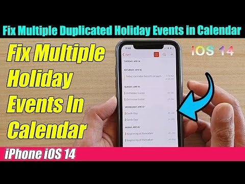 iPhone iOS 14: Fix Multiple Duplicated Holiday Events in Calendar