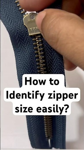 How to Identify Zipper Size Easily #Shorts