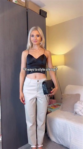 Black Silk Cami for Easy Summer Styling