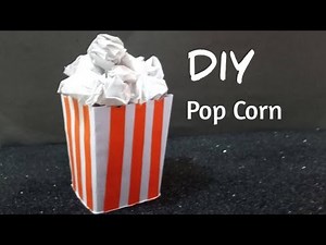 origami popcorn & box | easy paper craft | craft ideas | 7 minute art and craft|