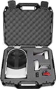 Case Club Hard Case Compatible with Oculus Quest 2 and Oculus Quest VR Gaming Headset & Accessories - Also fits Elite Strap - Compact Design | Impact Protection | Made in USA