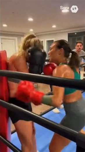 Mom Gets Knocked Out For The Count 🥊 #strongwomen #boxing #girlfighter #punchedintheface