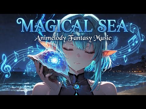 Serene Ocean Elf Sanctuary - Glowing Shell Lullaby | Relaxing Sleep & Study 🌊