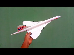 How to make mini Remote control CONCORDE - homemade rc plane - mini drone convert to rc plane