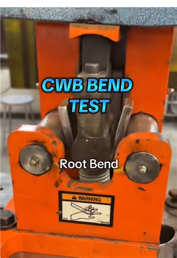 CWB Testing- 2 Root, 1 Face Bend. A fail is Larger than an 1/8 (3mm) in any direction or larger than 1/32 (1mm) adding up to larger than 3/8 (10mm). A tear from the edge larger than 1/4 (6mm) is a fail. What does your structural test look like?????#welding #stickwelding #weldingschool #weldernation #trades