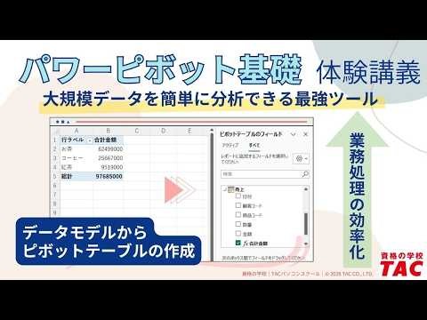 【TACパソコンスクール】パワーピボット基礎 体験講義&学習内容 #Excel #PowerPivot #Microsoft