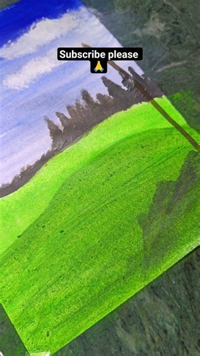 beautiful landscape / easy tutorial landscape painting 🖌️#viralshort #art #trending #utubeshorts