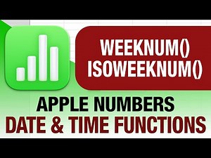 WEEKNUM() and ISOWEEKNUM() functions in Apple Numbers
