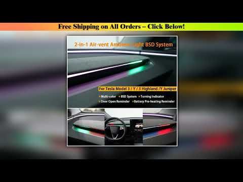 Smart Air Vent Ambient Light System Blind Spot Monitoring BSD System for Tesla New Y Juniper Model