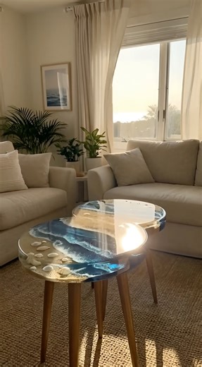 From Sand to Luxury Ocean Table 😳#shorts #epoxy