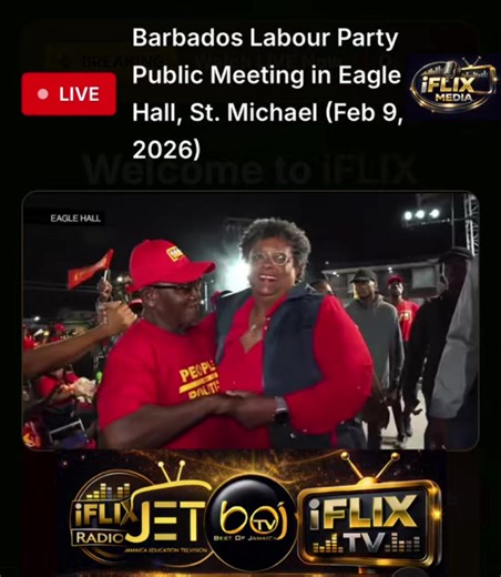 Streaming Live Now ‼️ Barbados Labour Party Public Meeting in Eagle Hall, St. Michael (Feb 9, 2026) ———— Click link in highlight s‼️ @barbadoslabourparty @mamottley
