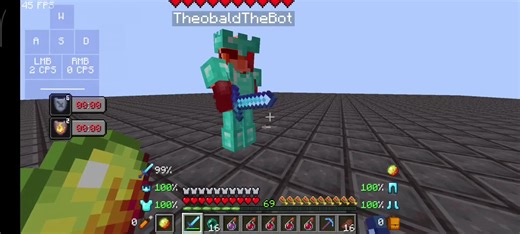 Hành trình 100 ngày cải thiện kĩ năng PvP trên đt | day 4: tập skills với bot #infinitymc #minecraft #pvp