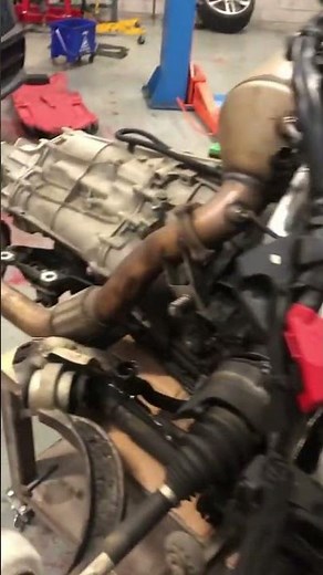 Audi A6 engine removal for timing chain replacement!