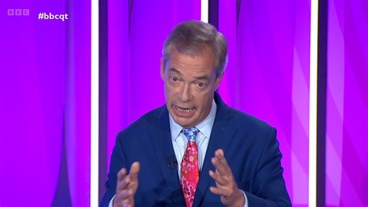 “If I paid you £70 now would you admit that this country would be nothing without our rich history of immigration?” “You wonder why you can’t get a house, you wonder why your rents have gone up 25% in four years, you wonder why our infrastructure is struggling” A #bbcqt audience member cites Nigel Farage's Cameo account while quizzing him over his views on immigration | BBC Question Time