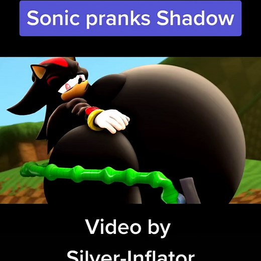 Sonic pranks Shadow | #sonicthehedgehog #sonic #shadowthehedgehog #shadow #inflation #inflationbelly #bellyinflation #airinflation #bigbelly |