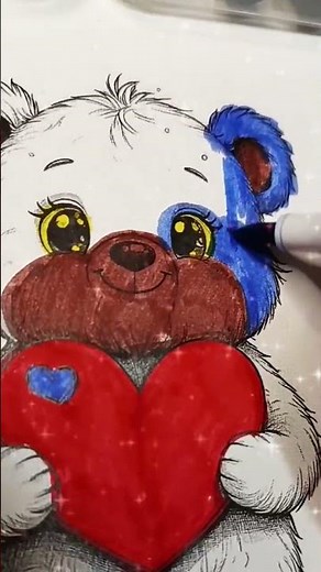 I Turned This White Bear Into a BLUE LOVE BEAR! ❤️🐻 #Shorts