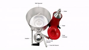 Milk Cream Centrifugal Separator, Manual Milk Separating Machine Lightweight Aluminum Alloy Butter Milkshake Separator for Farm Goats Sheep Cows Milk Home Dairy