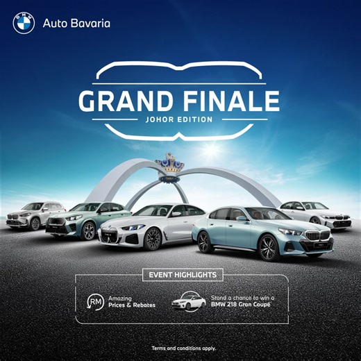 Auto Bavaria Grand Finale is a hit in Klang Valley, and it's making its way to Tebrau this weekend! Discover the biggest year-end deals and rewards from Auto Bavaria. You stand to win a brand new BMW 218 Gran Coupe and exciting monthly prizes too. Venue: Auto Bavaria Tebrau Date: 21 - 23 November 2025 Time: 9am - 6pm T&C apply. | Auto Bavaria