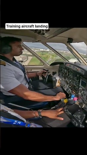 training aircraft airline landing view#fyp#cockpit#landing#view#viralvideo