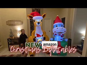 It's The Beginnings of a Christmas Zoo! 🎅☃️🎄 #inflatable #blowup #christmas #unboxing #amazon