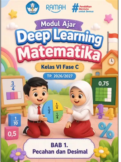 Perangkat Ajar Matematika Kelas 6 TP.2026/2027 1. Kurikulum Merdeka 2. CP-046 3. Buku Kemendikdasmen Revisi Terbaru 4. File Word 5. Isi: CP, ATP, KKTP, Promes, Prota, Modul Ajar Deep Learning, Jurnal, Penilaian Harian, Buku Guru dan Buku Siswa. #perangkatajar #perangkatajarsd #modulajar #guru #tp20262027