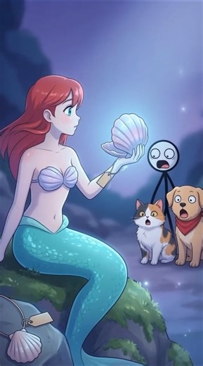 Tiny Mermaid Almost Turned Into Seafoam 😱🧜‍♀️ | Funny Beach Rescue #mermaid #Shorts #Animation