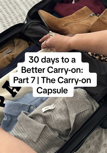 Carry-on capsules = fewer clothes, more outfits. That’s it. That’s the secret. Part 7 of 30 Days to a Better Carry-On✈️. #carryonluggage #travelcapsulewardrobe #carryononly