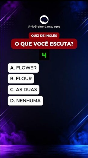 Você Ouviu FLOWER ou FLOUR? #ingles #inglesparabrasileiros