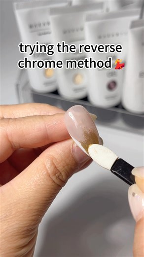 Trying the reverse chrome method 💅Because sometimes, the magic happens backwards 😏 #makartt #makarttnails #diynailart #diynailsathome #nailtips #nailhack #nail #nailtutorial #fypシ゚ | Makartt