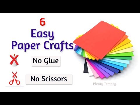 Easy Paper Crafts Without Glue / No Glue Paper Crafts/ Origami Paper Crafts Without Glue/Paper Craft