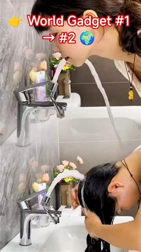 World Gadget #1 🌍 | Rotating Anti-Splash Faucet Extender 🚰 | Clean & Save Water #shorts