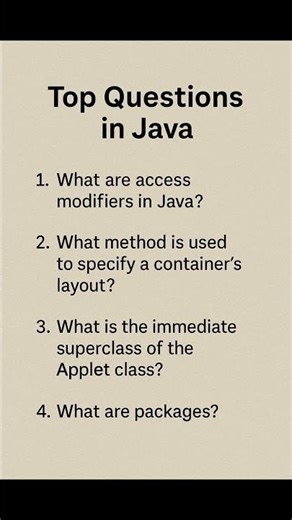 Most Important Java Questions | Interview Revision
