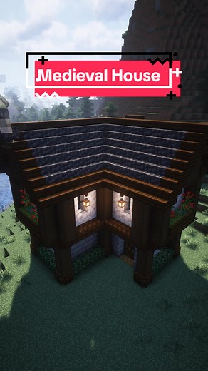 Medieval House🏠 Minecraft Tutorial #Minecraft #tutorial #howtobuild #foryou #fyp #minecraftideas #house #minecrafttutorial #medieval #minecraftbuilding #survival #base
