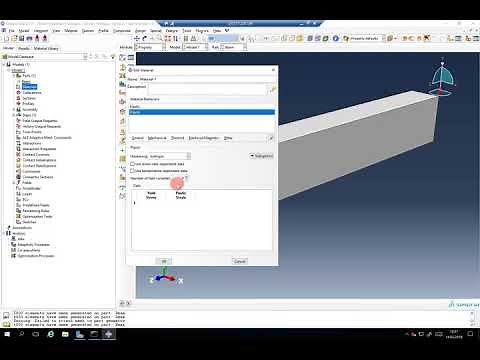 Abaqus Tutorial: Introduction to CAE #4 Materials