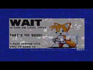 Sonic CD VHS Tapes The Game Anti Piracy Screen in HD