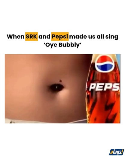 afaqs! on Instagram: "If you grew up in the 2000s, you probably still remember that jingle. SRK dancing through a world that literally bubbled to life: “Oye Bubbly, Oye Oye Bubbly, be my lover Bubbly” — was pure magic on screen. Launched in 2005, the campaign gave Pepsi a sound and style that defined an era. While Coke went with “Thanda Matlab Coca-Cola,” Pepsi hit back with energy and pop-culture flair. And just like that, a jingle became an anthem. #ShahrukhKhan #SRK #HappyBirthdaySRK #adverti