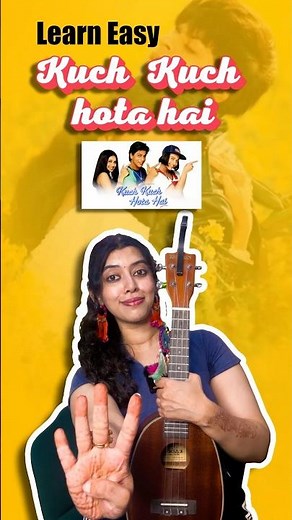Easy Hindi Ukulele Tutorial🥰 | DDLJ Songs Ukulele #shorts #tutorial