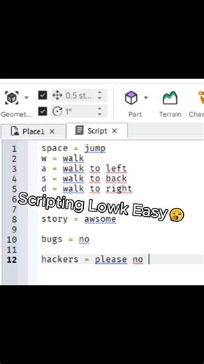 Scripting Lowk Easy On Roblox #roblox #robloxfyp